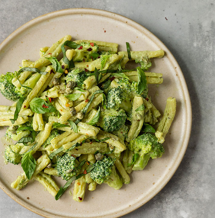 Basil ricotta pasta
